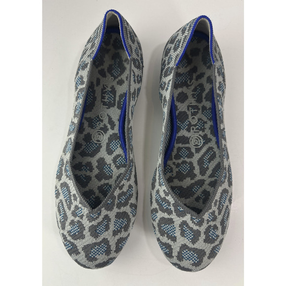 Rothy's Round Toe The Flat Ballet Slip On Knit Shoes Leopard Animal Print Sz 8.5 - Picture 13 of 13